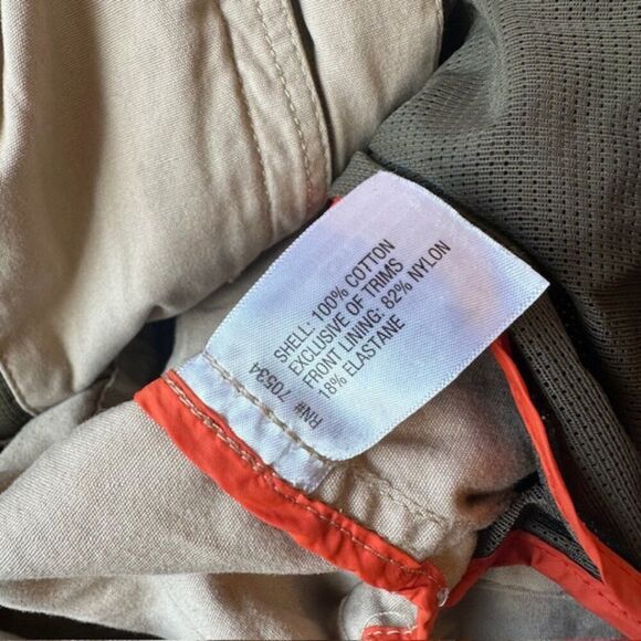 Orvis Khaki Tan XL Utility Hunting/Fishing/Outdoor Adventure Hooded Jacket - Picture 8 of 8